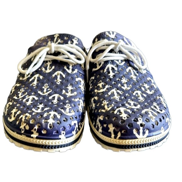 Cromer Resortwear Airwalk Water Shoes Clogs Sandals Navy Blue and White Size 10 - Picture 3 of 9